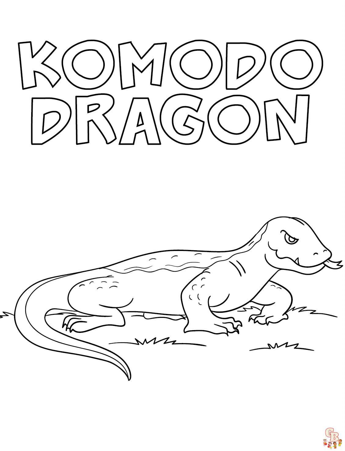 Get creative with komodo dragon coloring pages