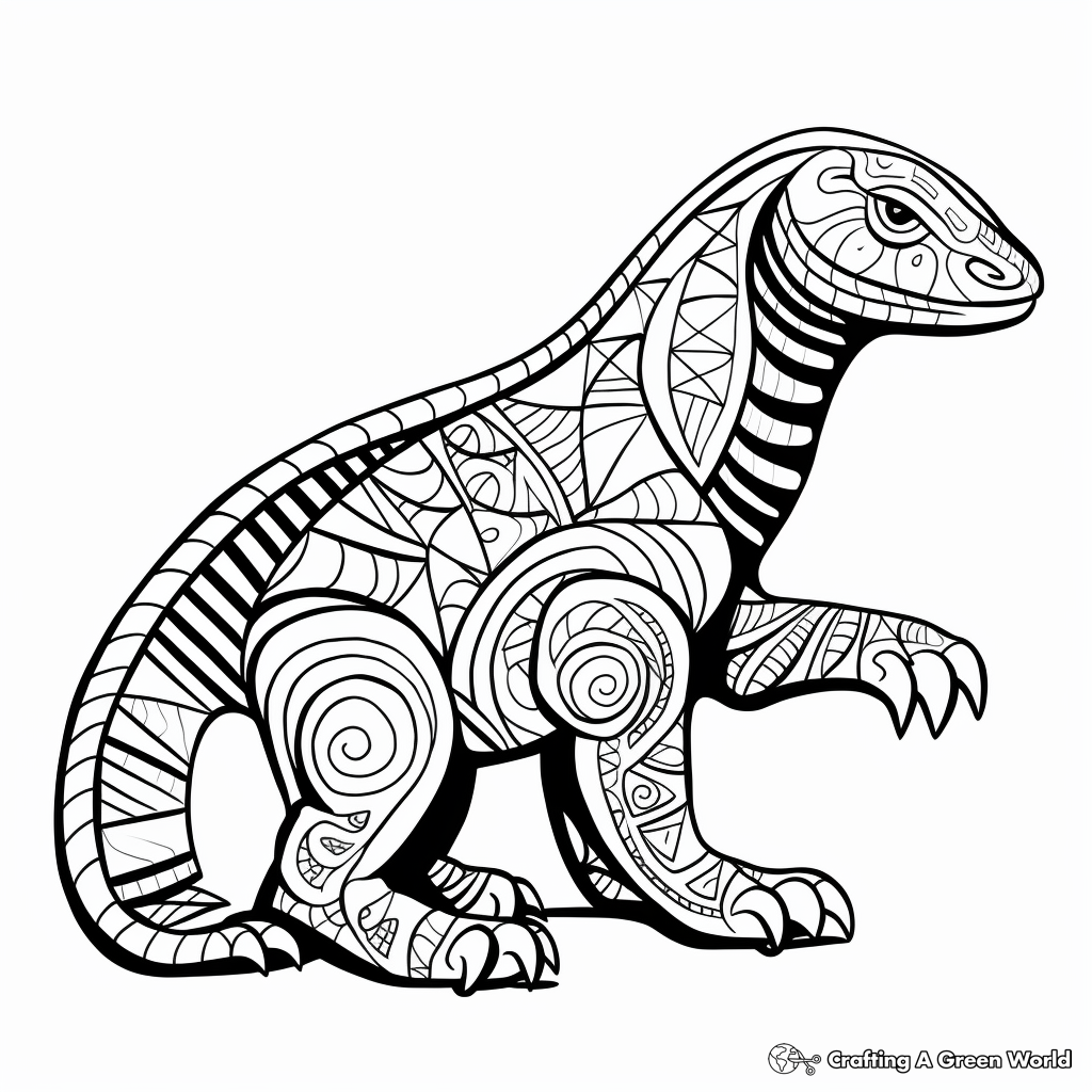 Komodo dragon coloring pages