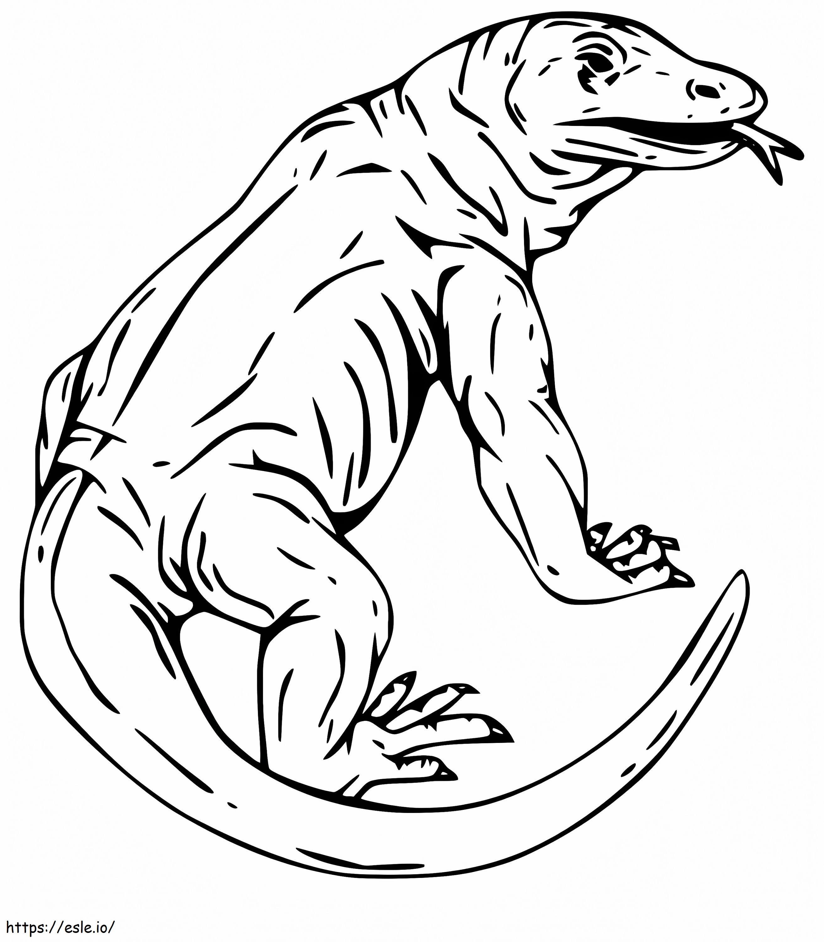 Huge komodo dragon coloring page