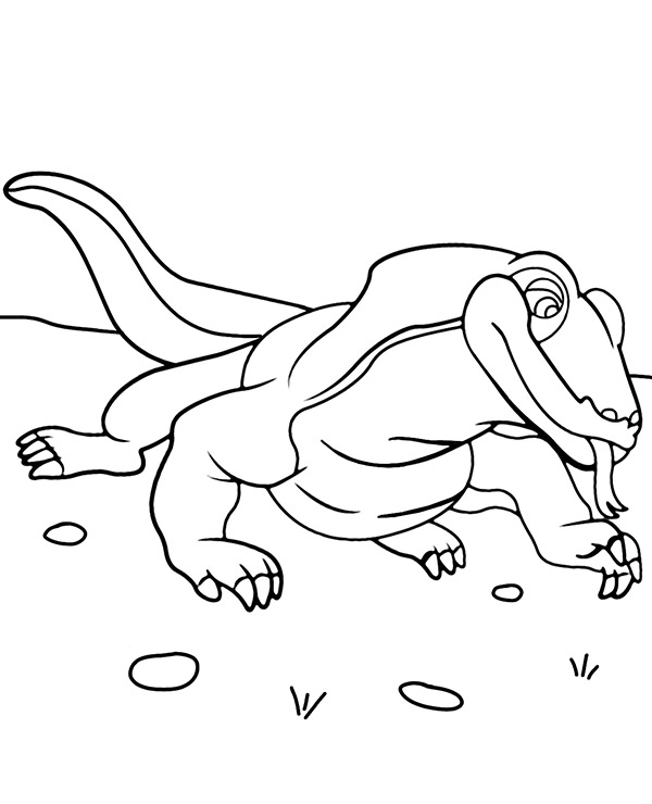 Komodo dragon coloring page to print