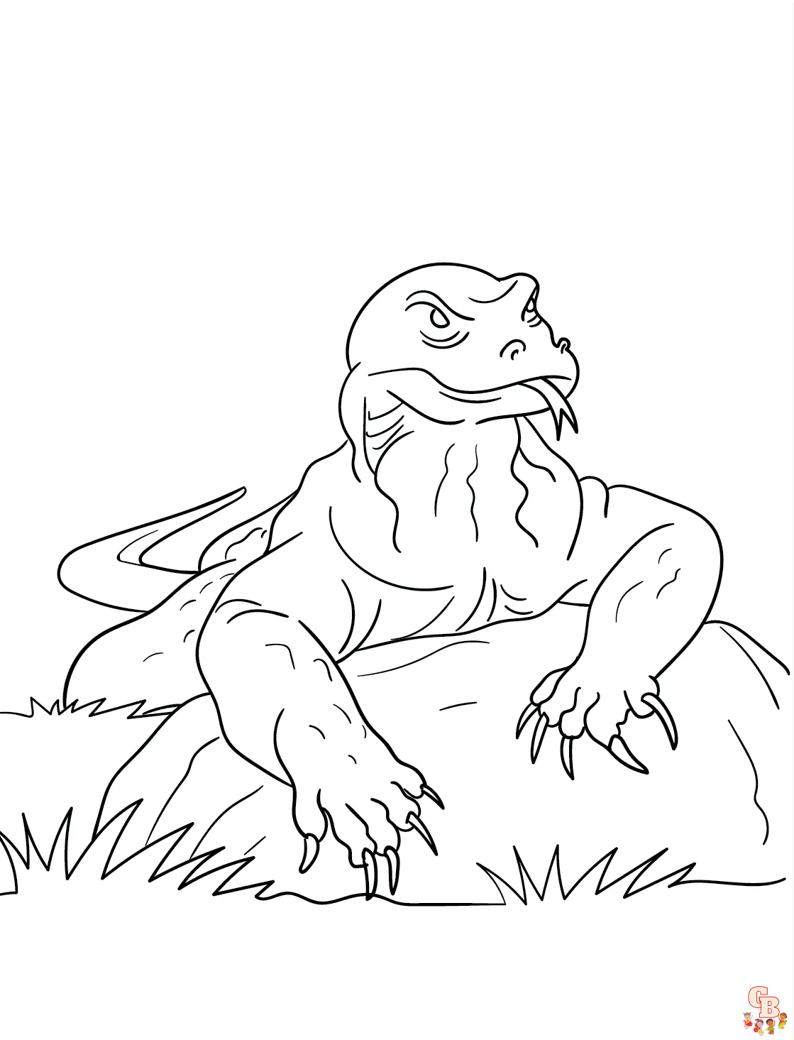 Get creative with komodo dragon coloring pages