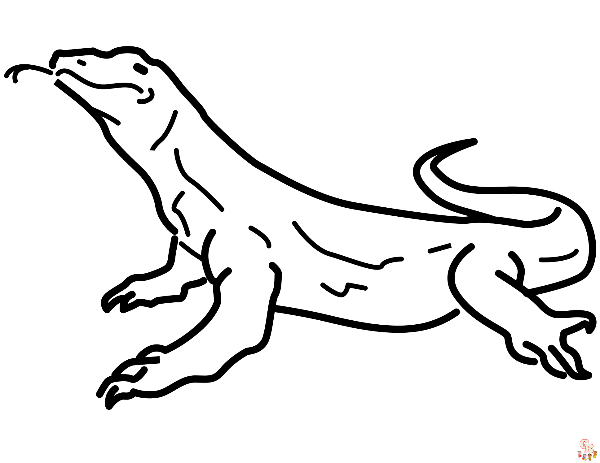 Get creative with komodo dragon coloring pages