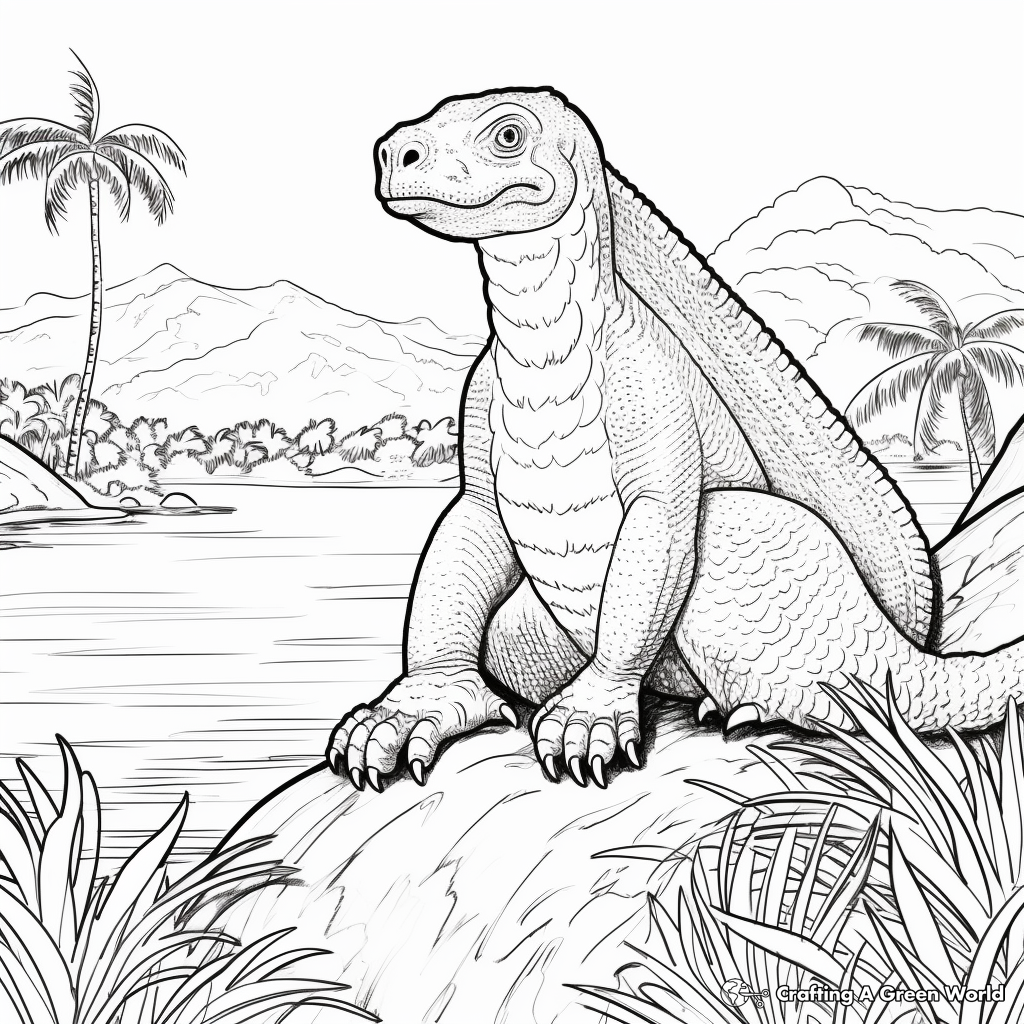 Komodo dragon coloring pages