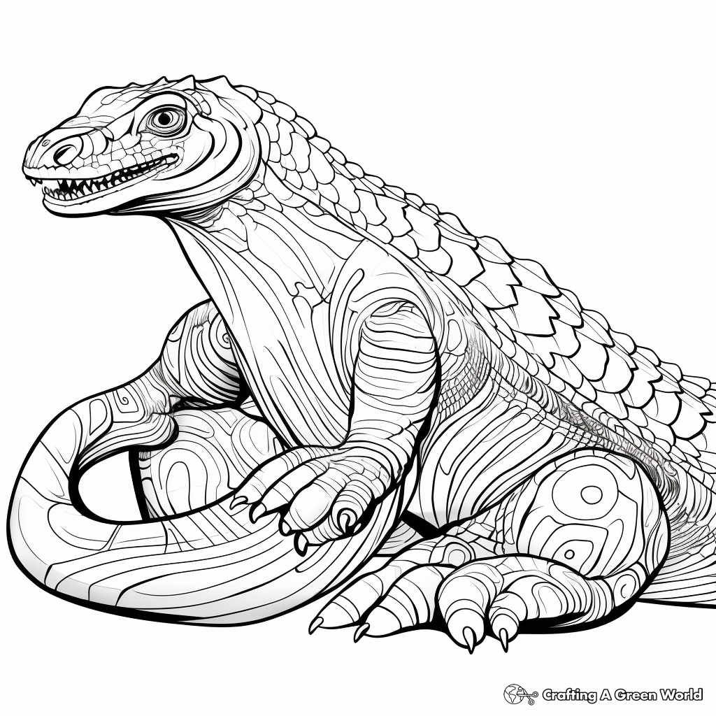 Komodo dragon coloring pages