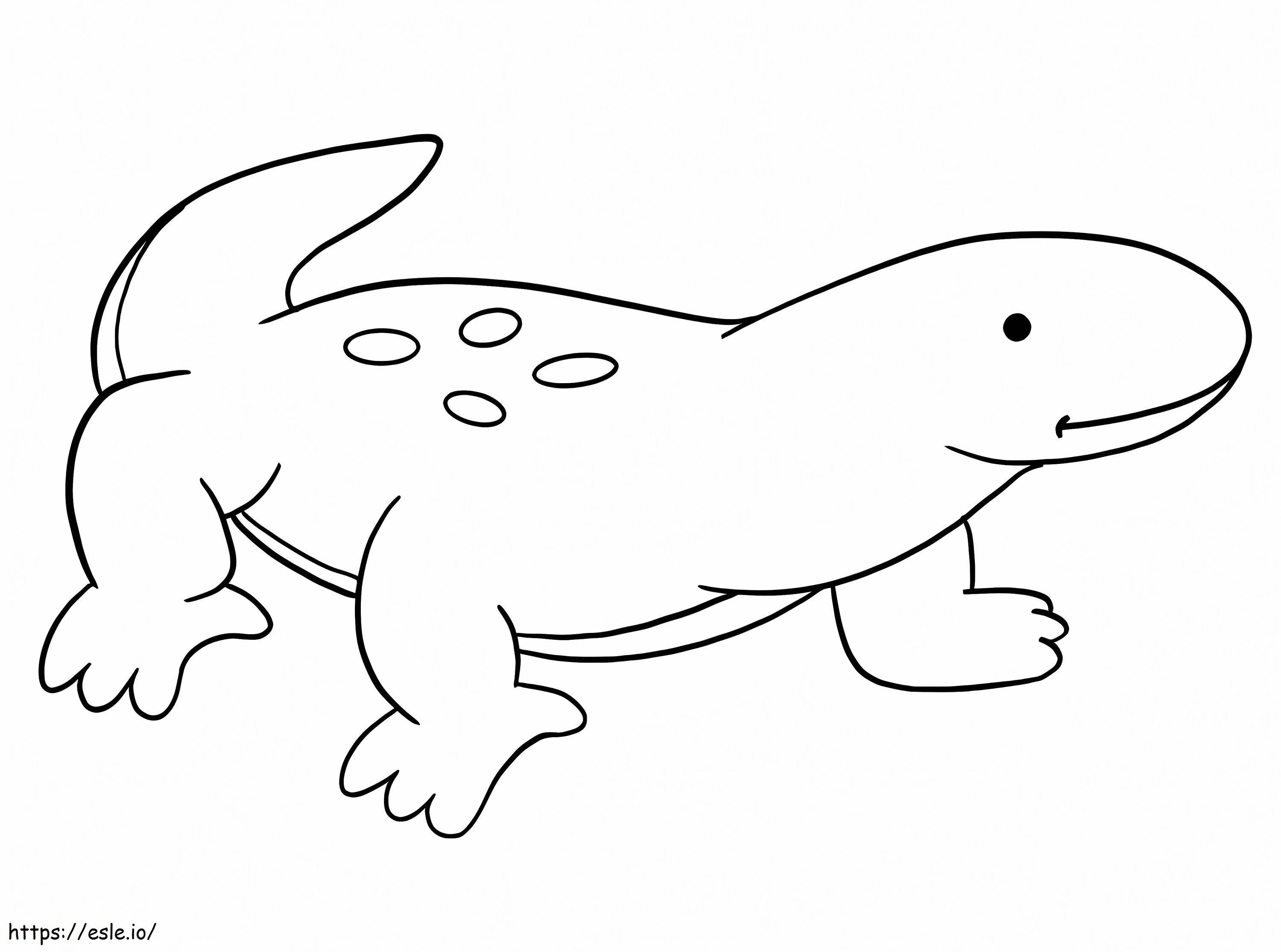 Cute komodo dragon coloring page