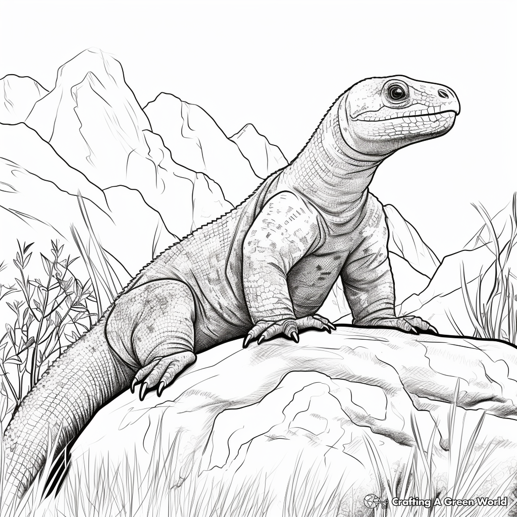 Komodo dragon coloring pages