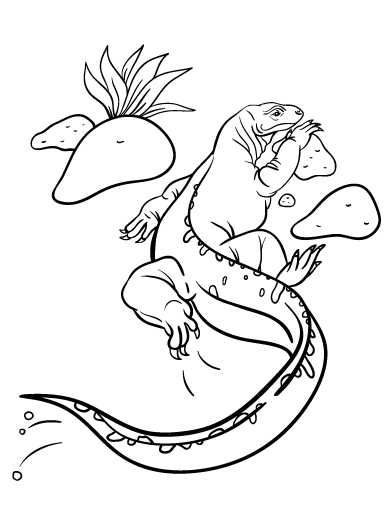 Free komodo dragon coloring page