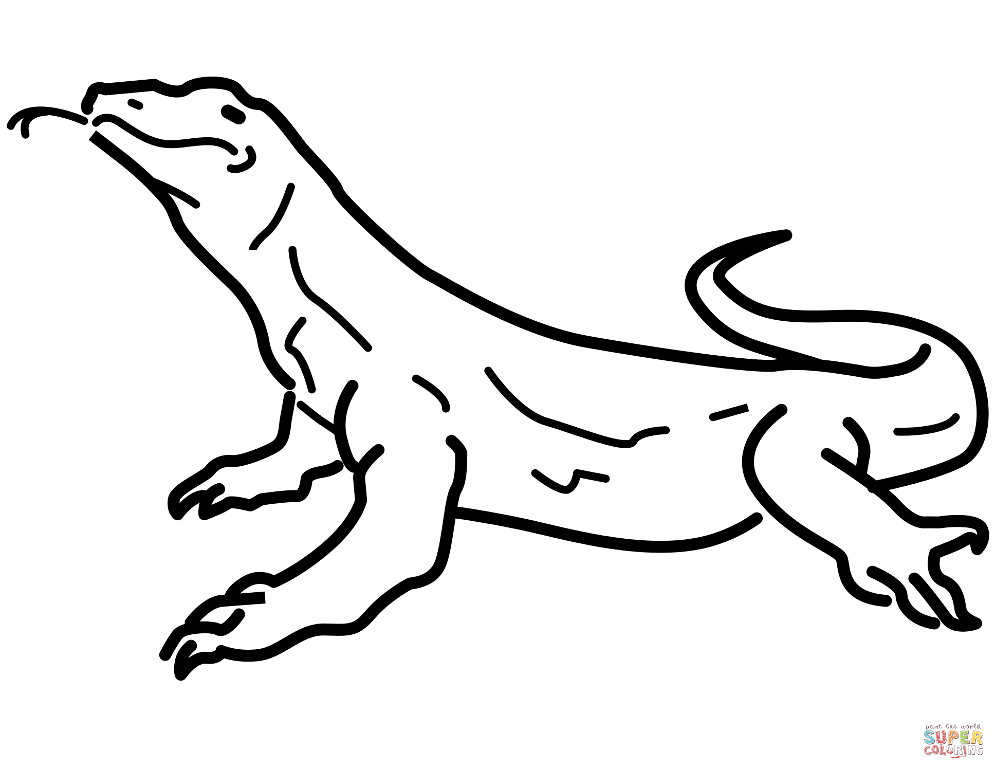 Komodo coloring page free printable coloring pages