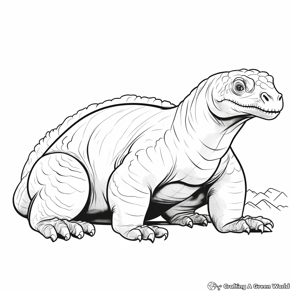 Komodo dragon coloring pages