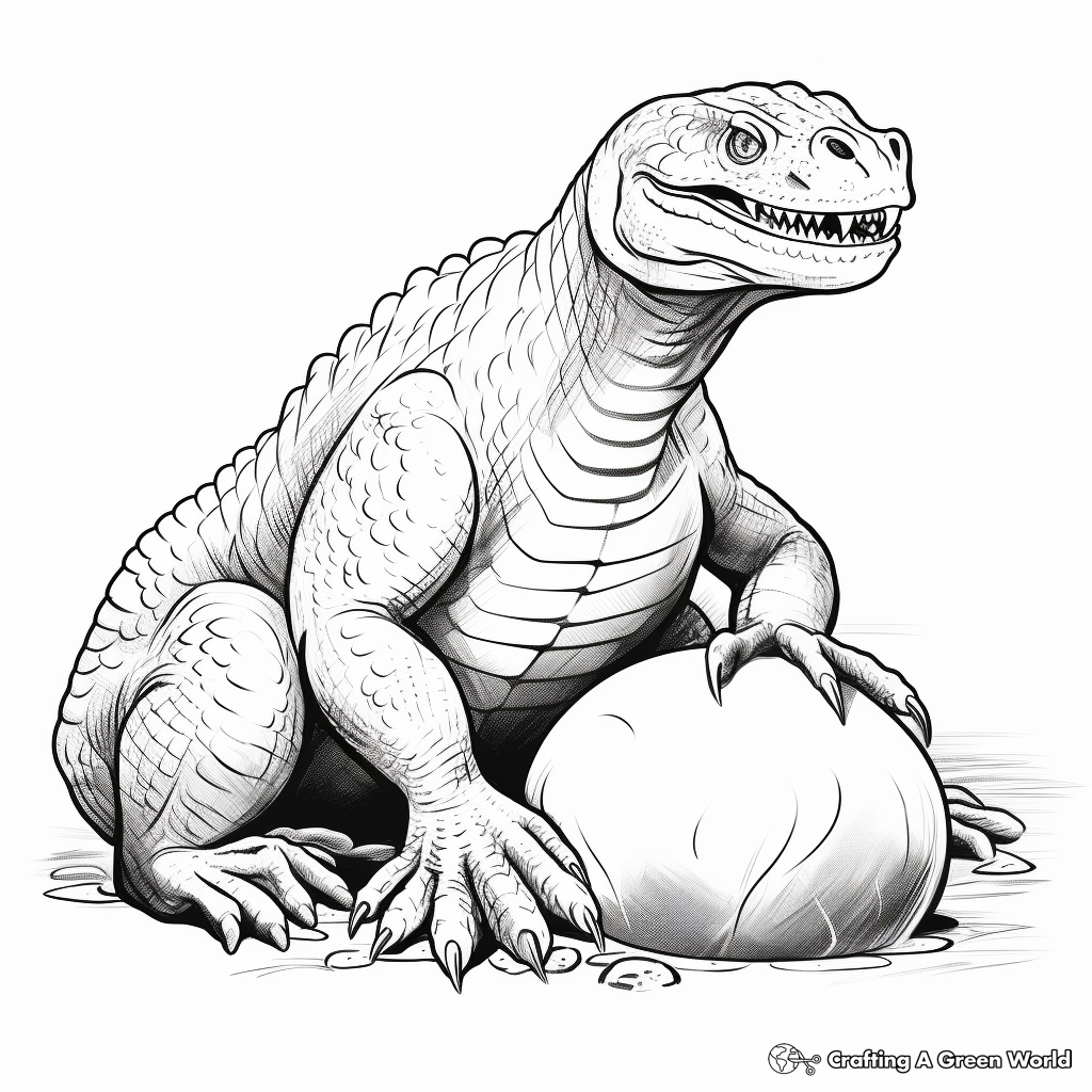 Komodo dragon coloring pages