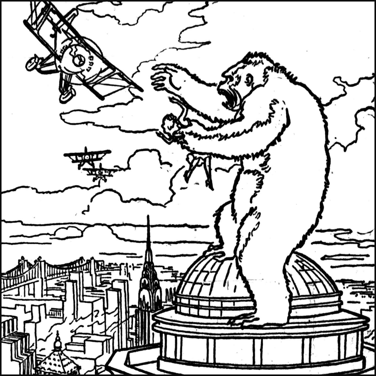 King kong coloring pages