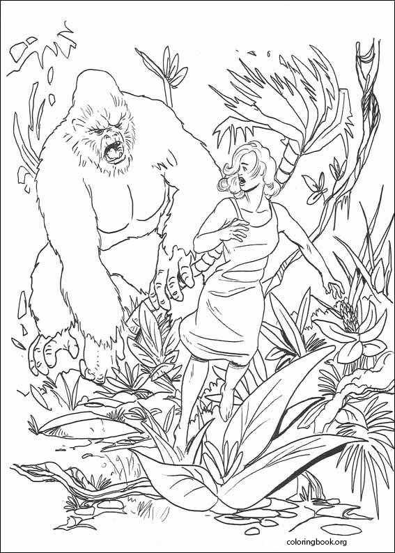 King kong coloring page