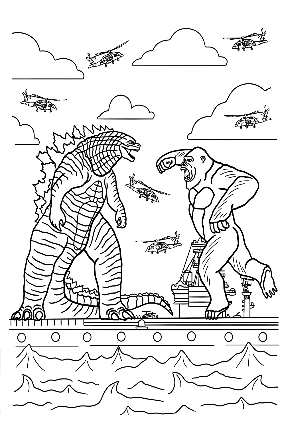 King kong coloring pages