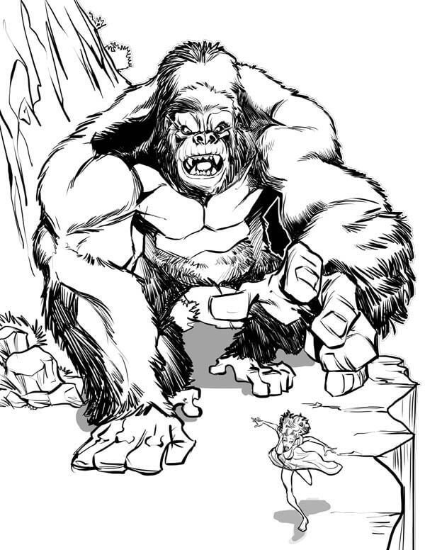 King kong coloring pages printable for free download