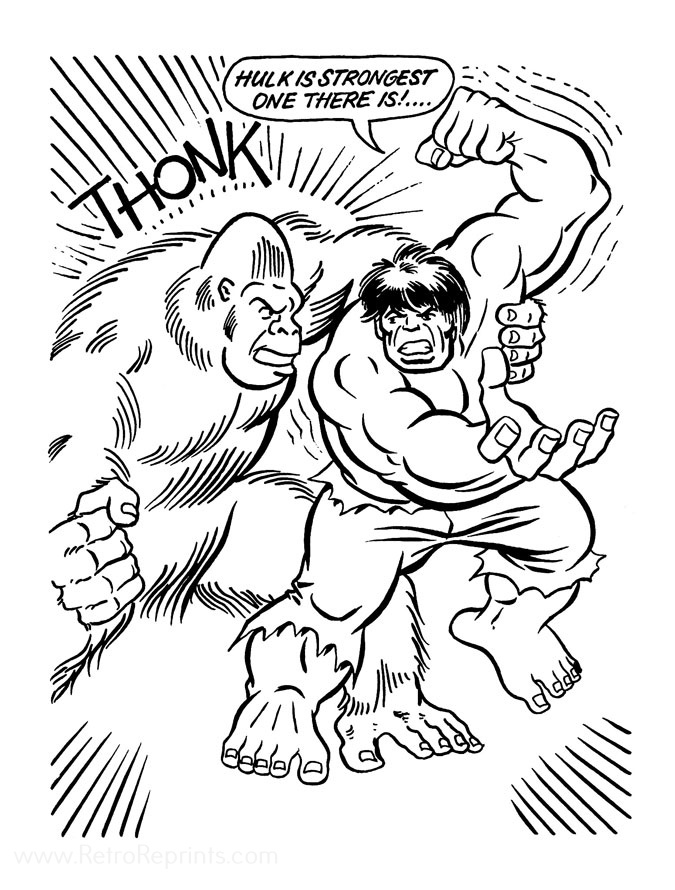 Incredible hulk the coloring pages coloring books at retro reprints