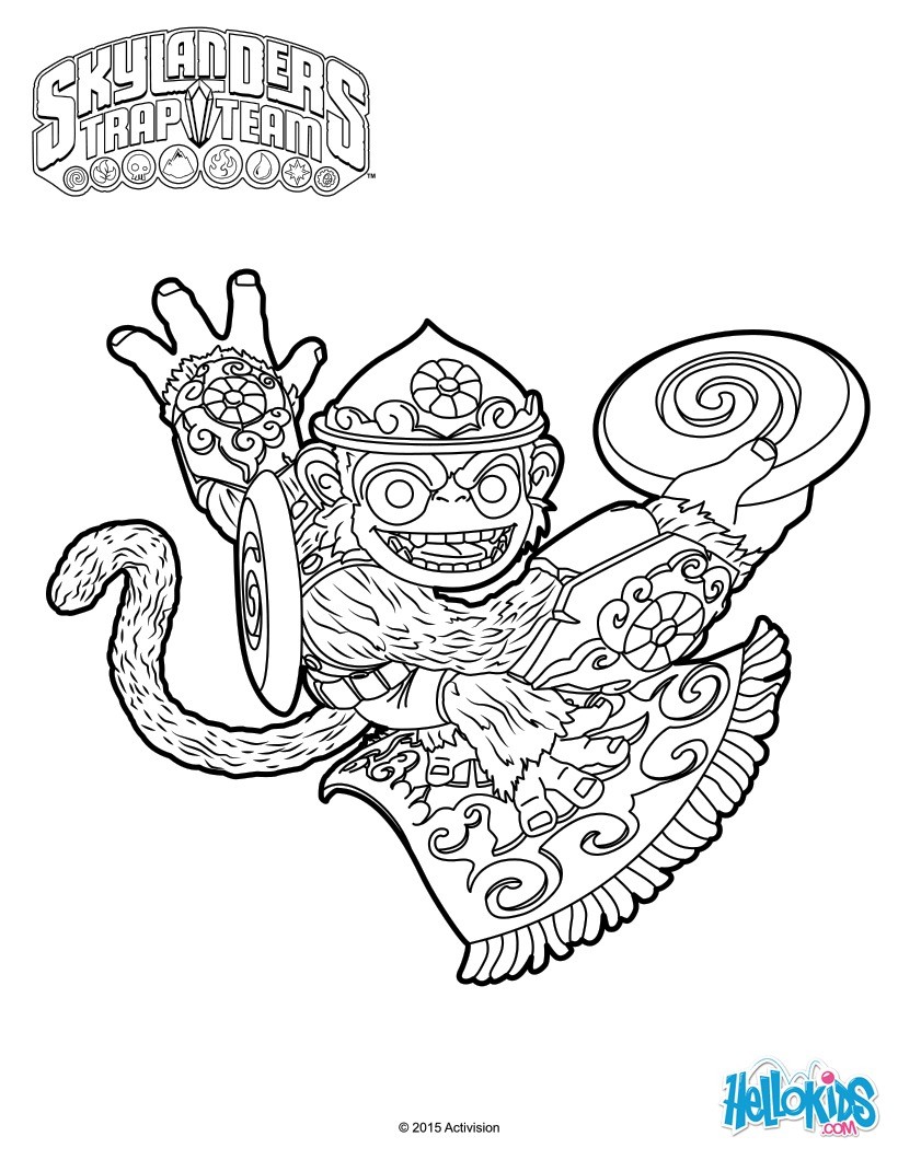 Fling kong coloring pages