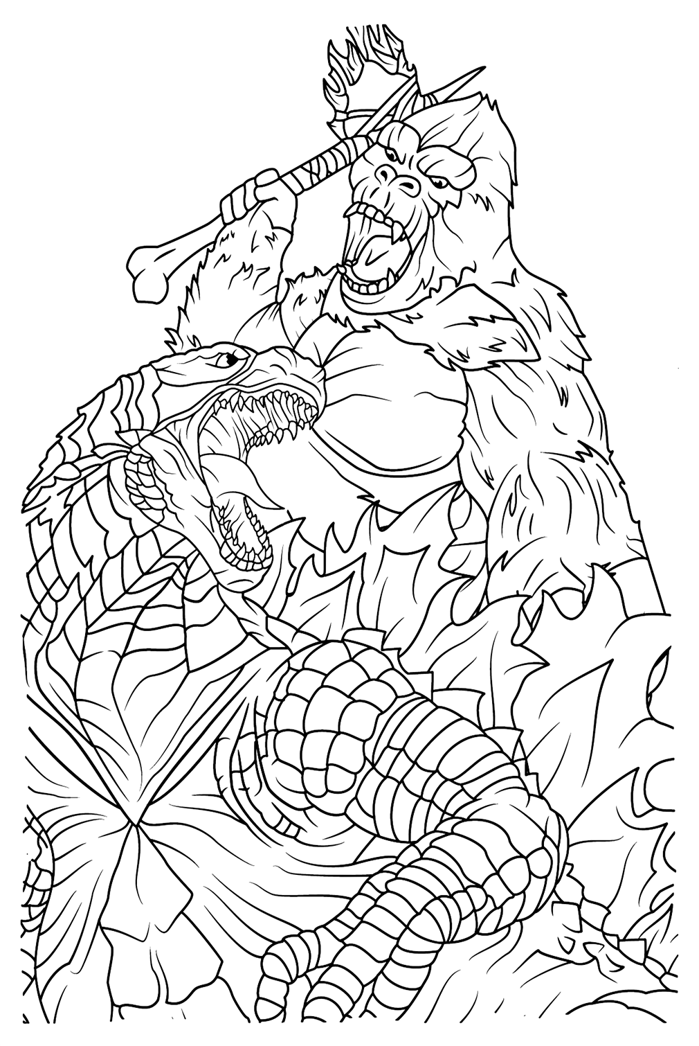 King kong coloring pages