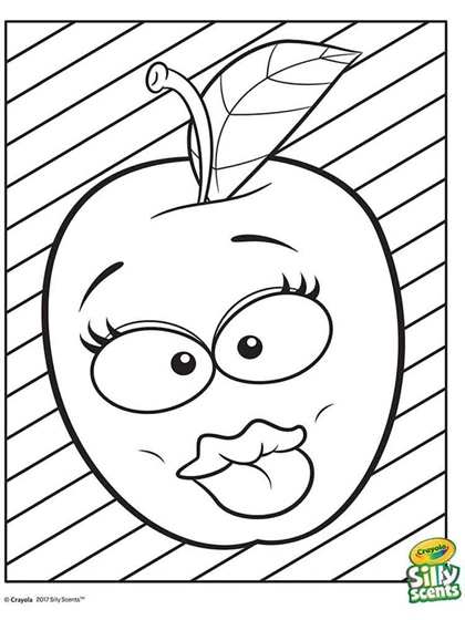 Silly scents sour apple coloring page