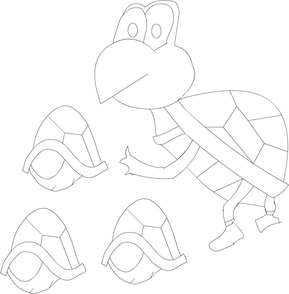 Koopa coloring printable page for kids