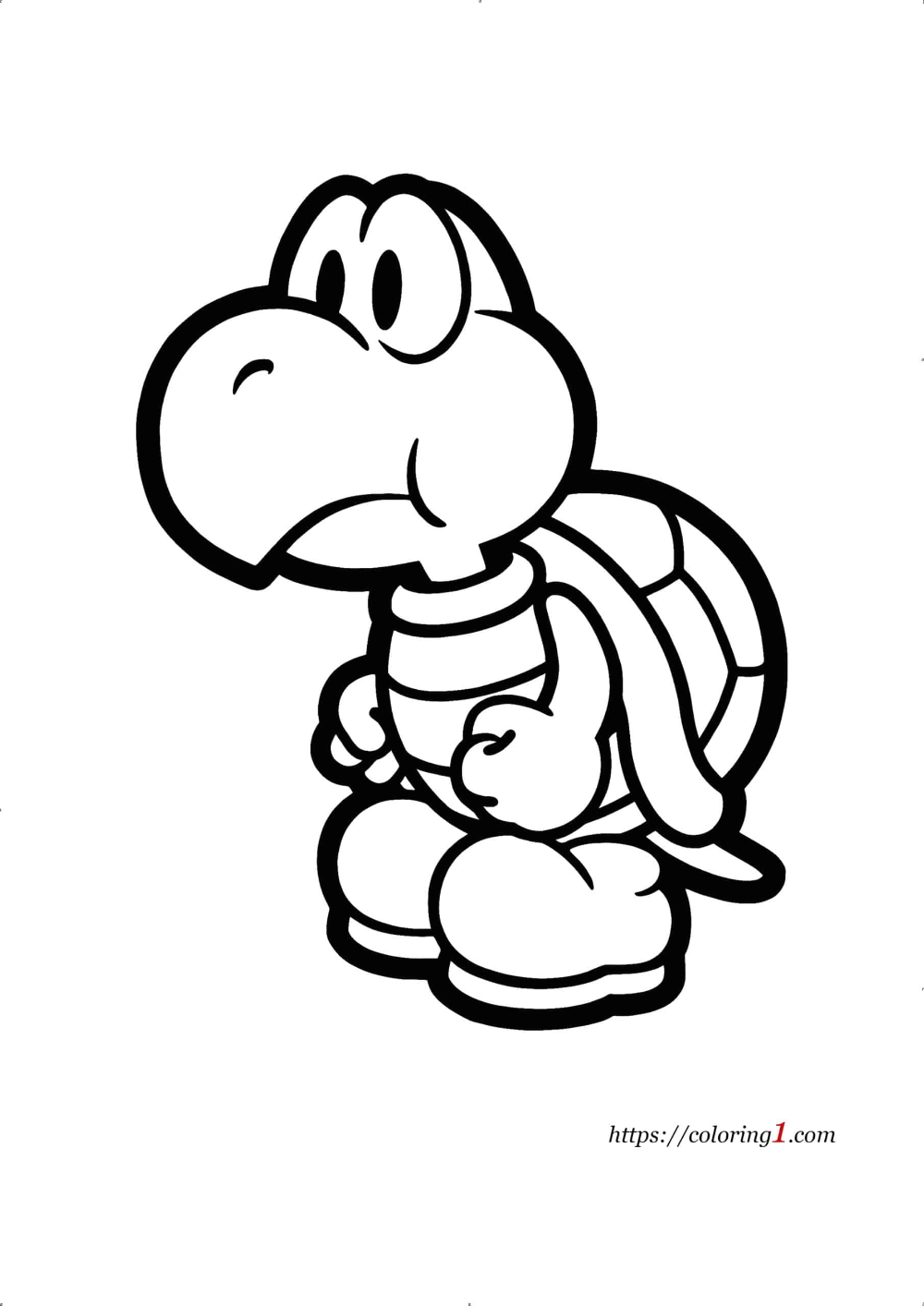 Mario koopa troopa coloring pages