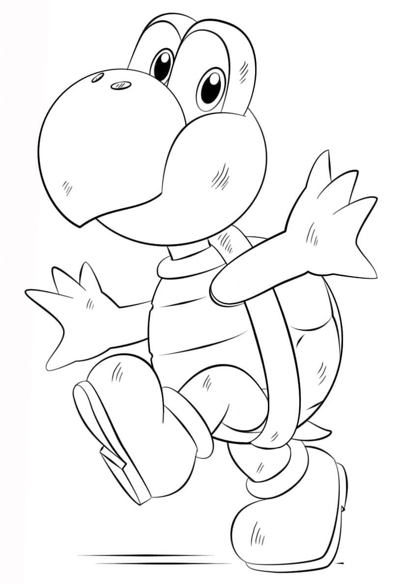 Cute koopa troopa coloring page