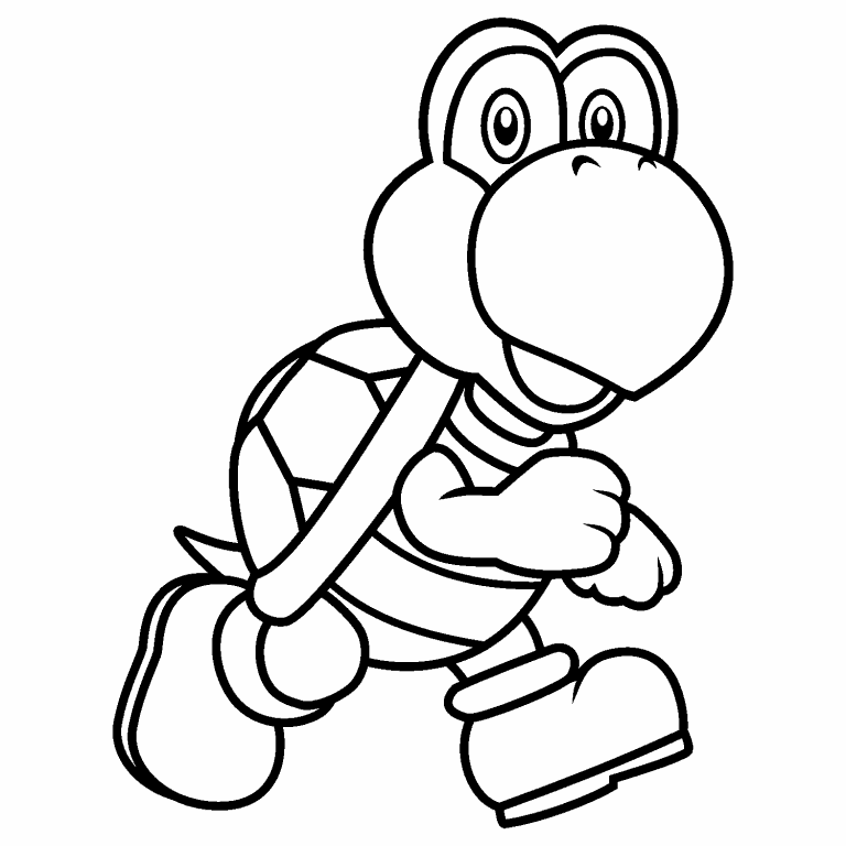 Koopa troopa coloring page