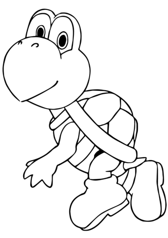 Mario kart koopa troopa coloring page free printable coloring pages