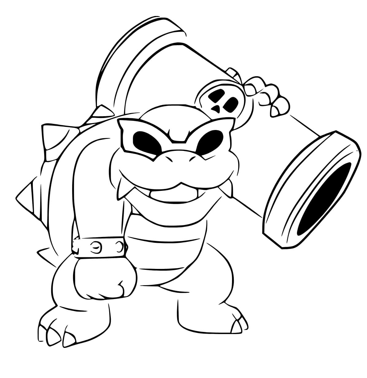 Roy koopa from koopalings coloring page