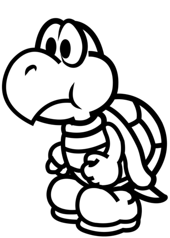 Koopa troopa coloring pages free coloring pages