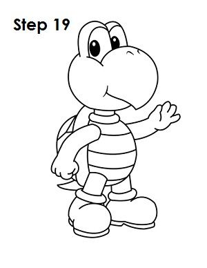 How to draw koopa troopa easy drawings art drawings sketches simple mario quilt