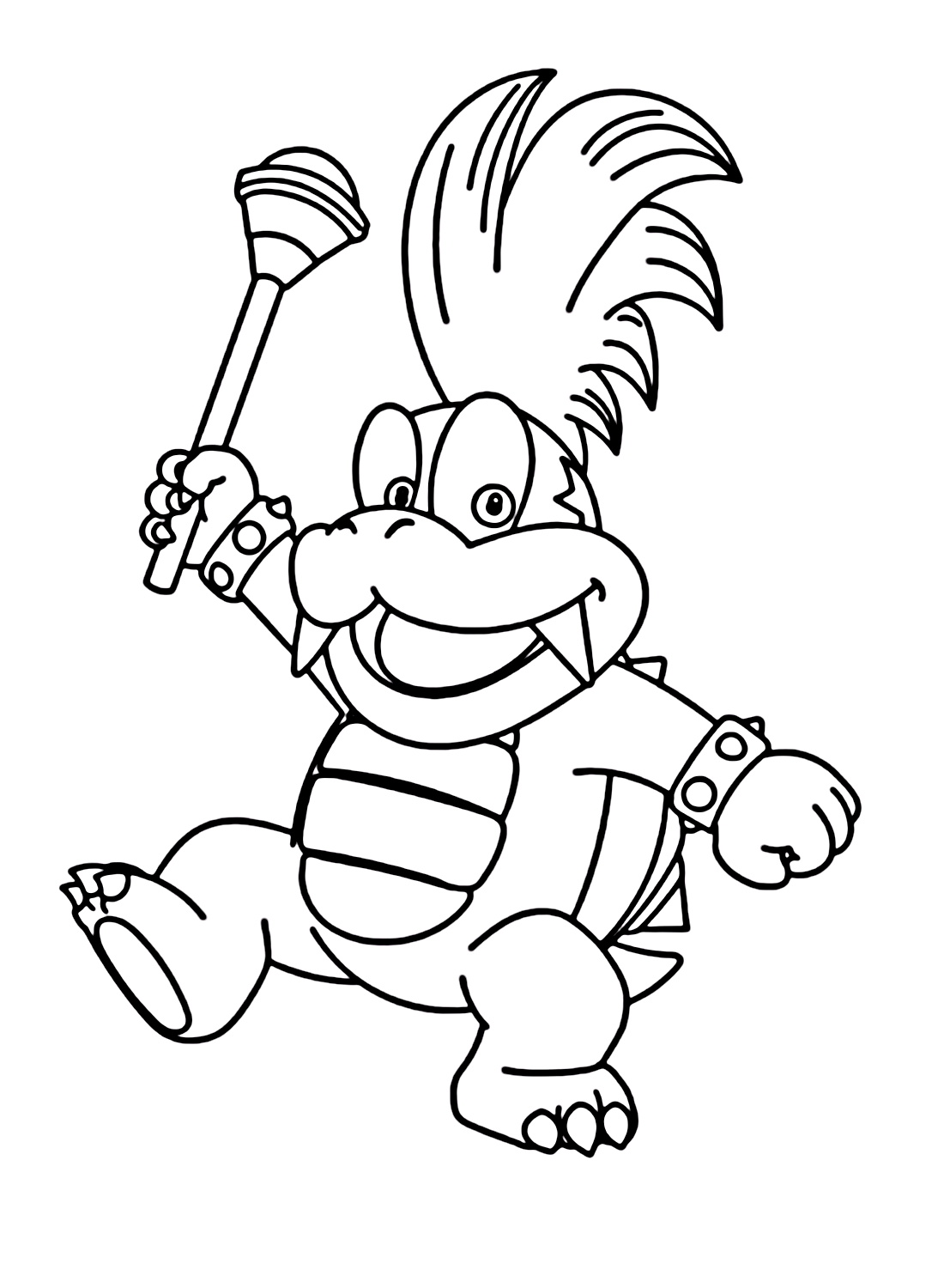 Larry koopa of koopalings coloring page