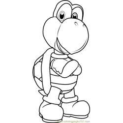 Koopa troopa coloring page for kids