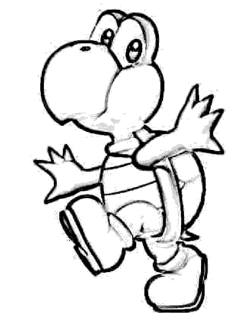 Free printable yoshi coloring pages for kids