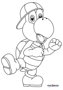 Free printable koopa troopa coloring pages for kids
