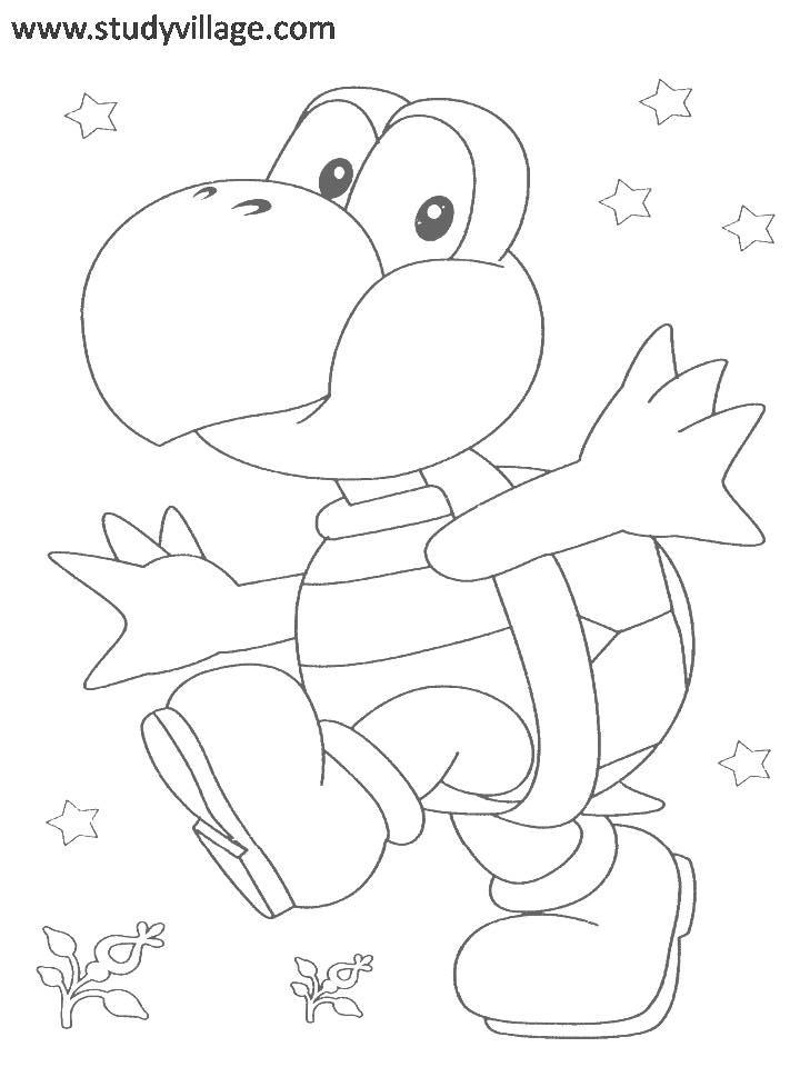 Mario coloring printable page for kids