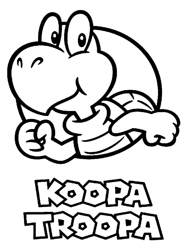 Koopa troopa coloring pages