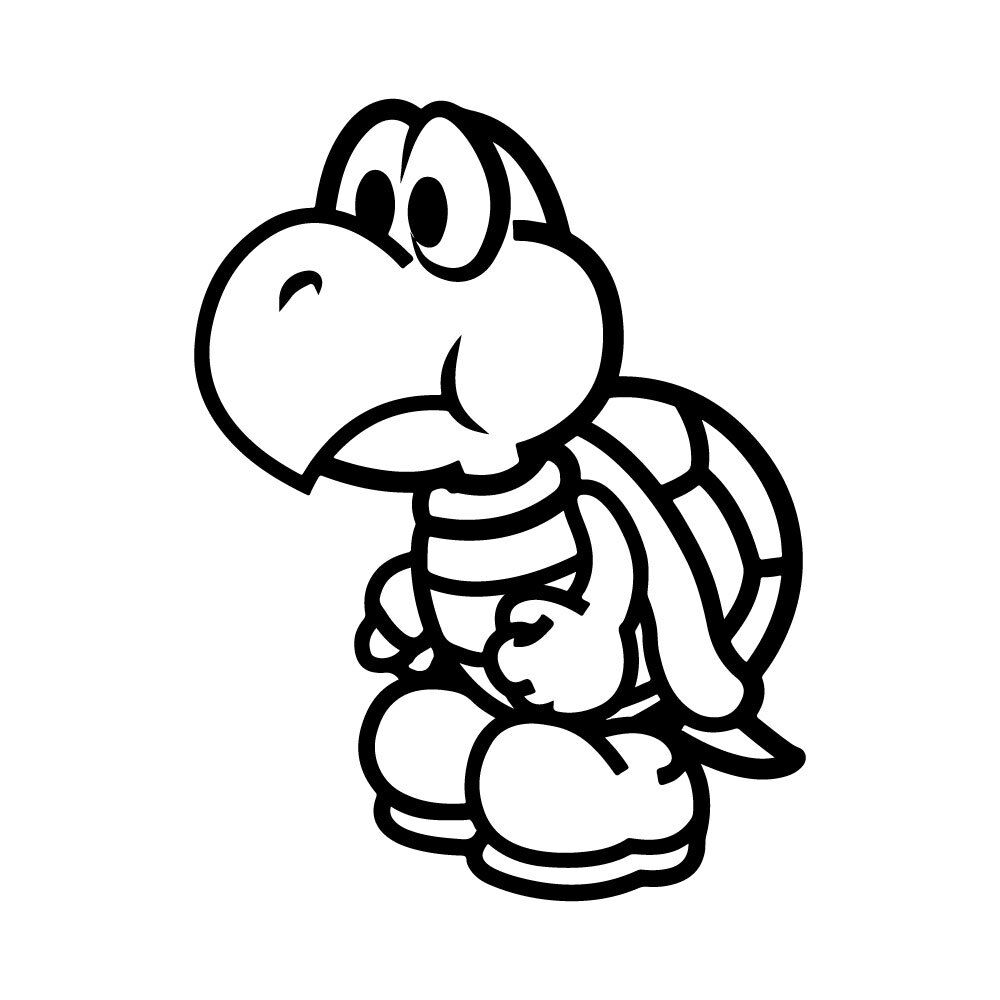 Koopa vinyl del sticker r window laptop mario turtle retro game