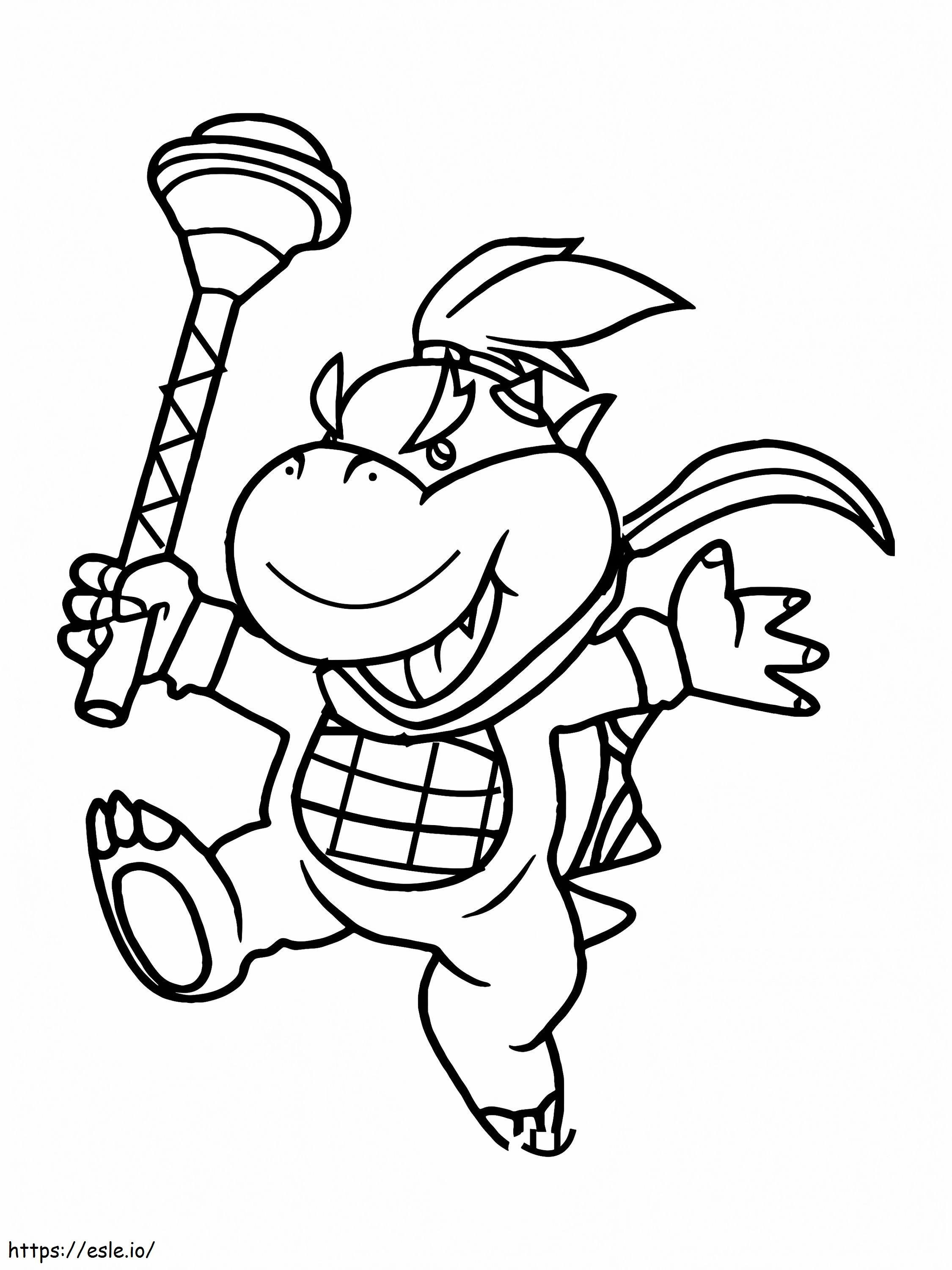 Dancing bowser jr coloring page