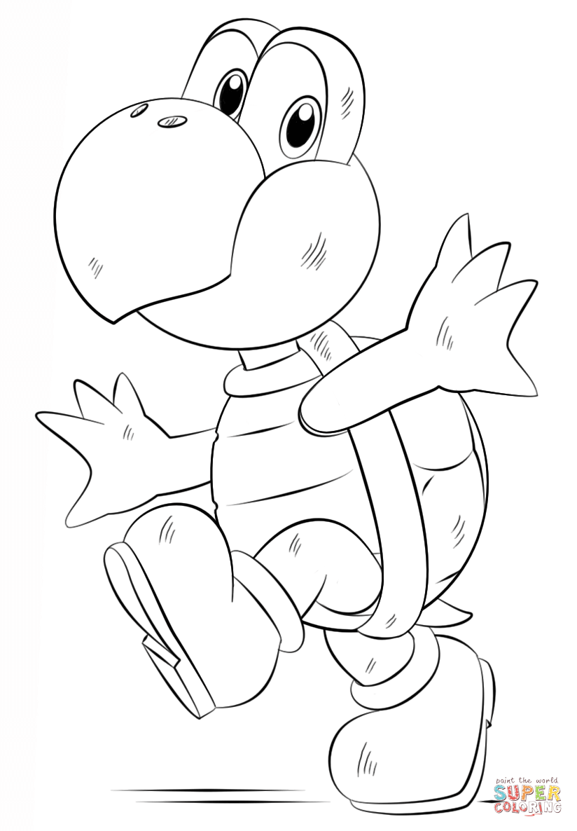 Koopa troopa coloring page free printable coloring pages