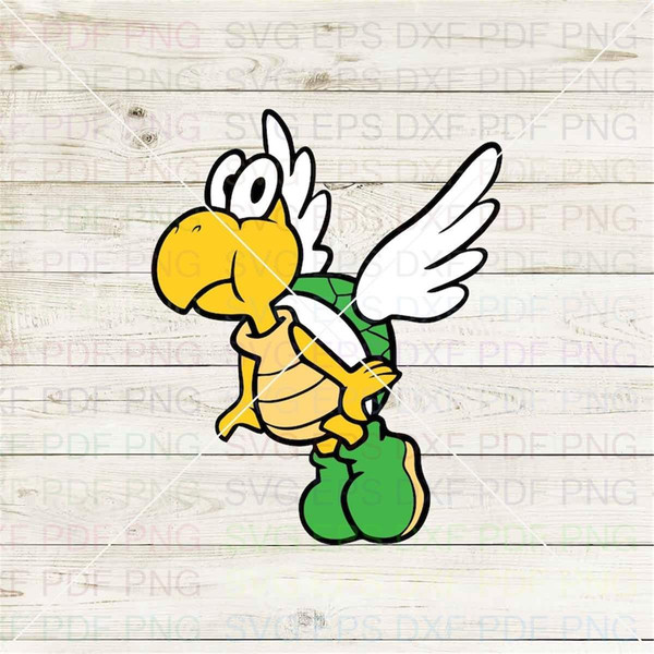 Koopa troopa super mario svg dxf eps pdf png cricut cu