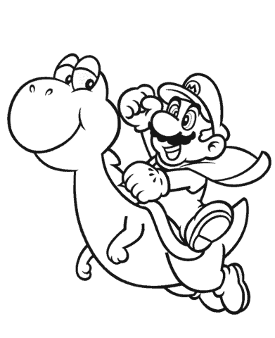 Free mario coloring pages