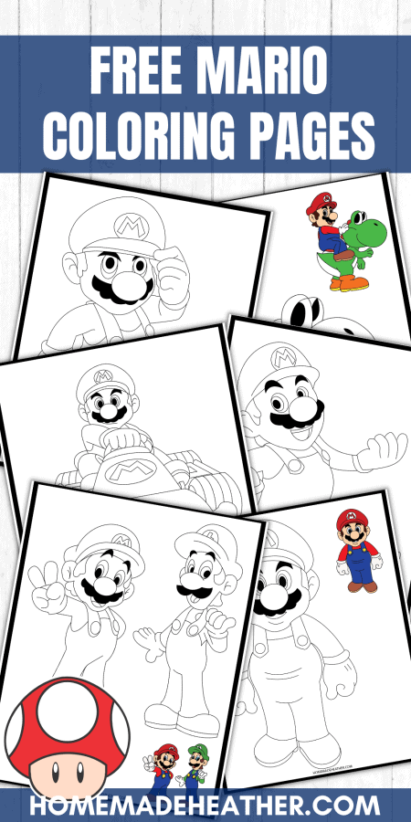 Free printable mario coloring pages homemade heather