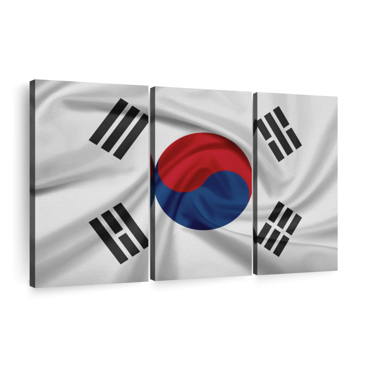 South korea flags wall art paintings drawings photograph art prints