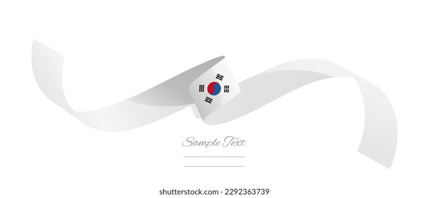 Korea flag ribbon photos images and pictures