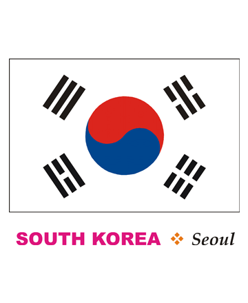 South korea flag coloring pages for kids to color and print