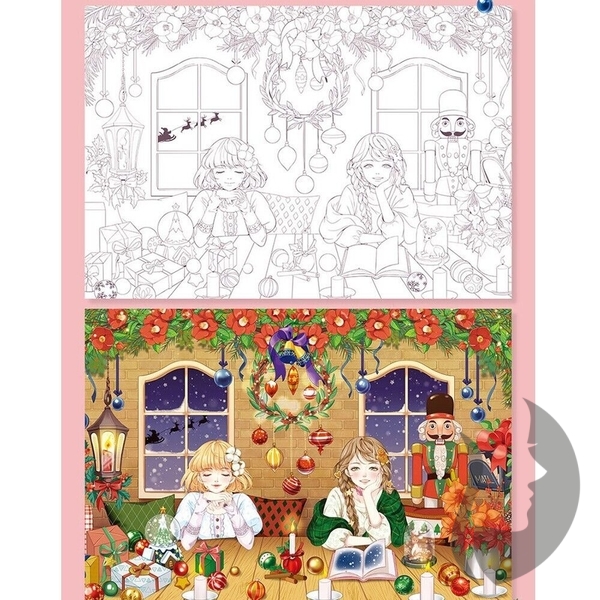 Flower and girl coloring book vol