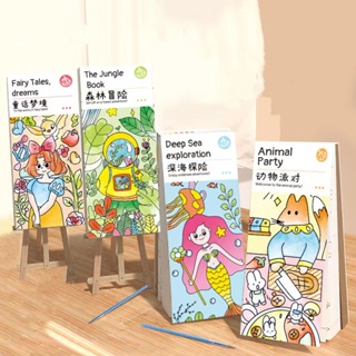 Childrens christmas water drawing book new coloring book graffiti painting water coloring book cute primary school kindergarten puzzle drawing book singapore