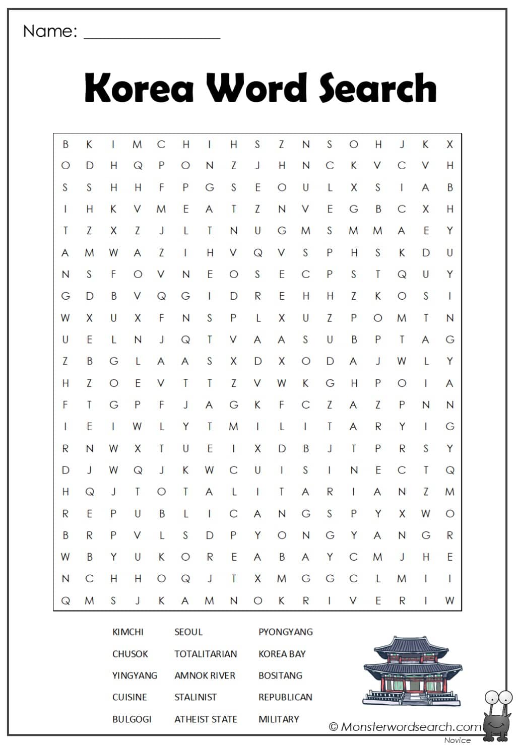 Korea word search