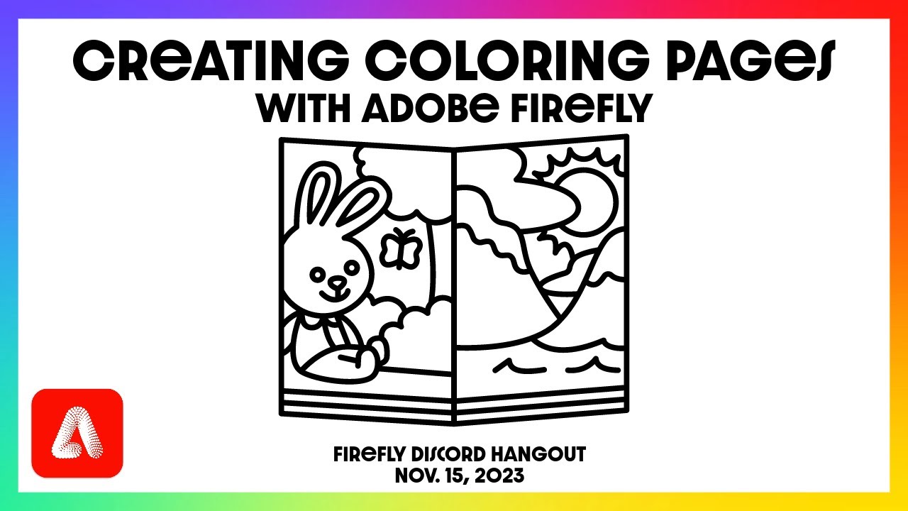 Creating coloring book pages with adobe firefly firefly discord hangout