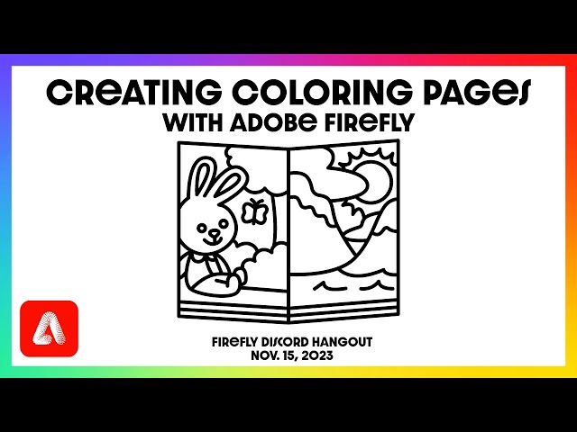 Creating coloring book pages with adobe firefly firefly discord hangout